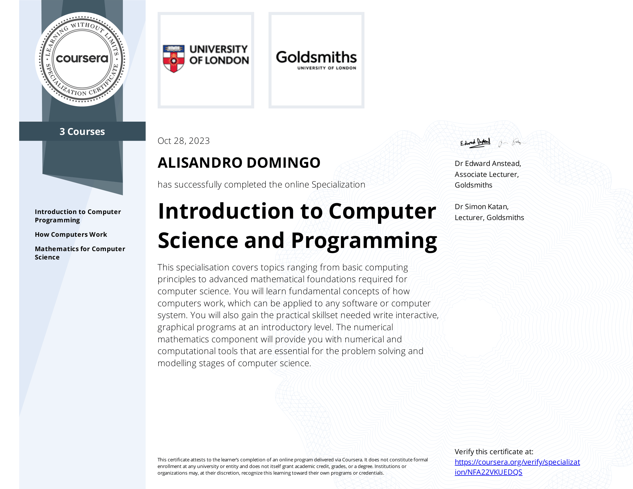 Introduction to Computer Science and Programming