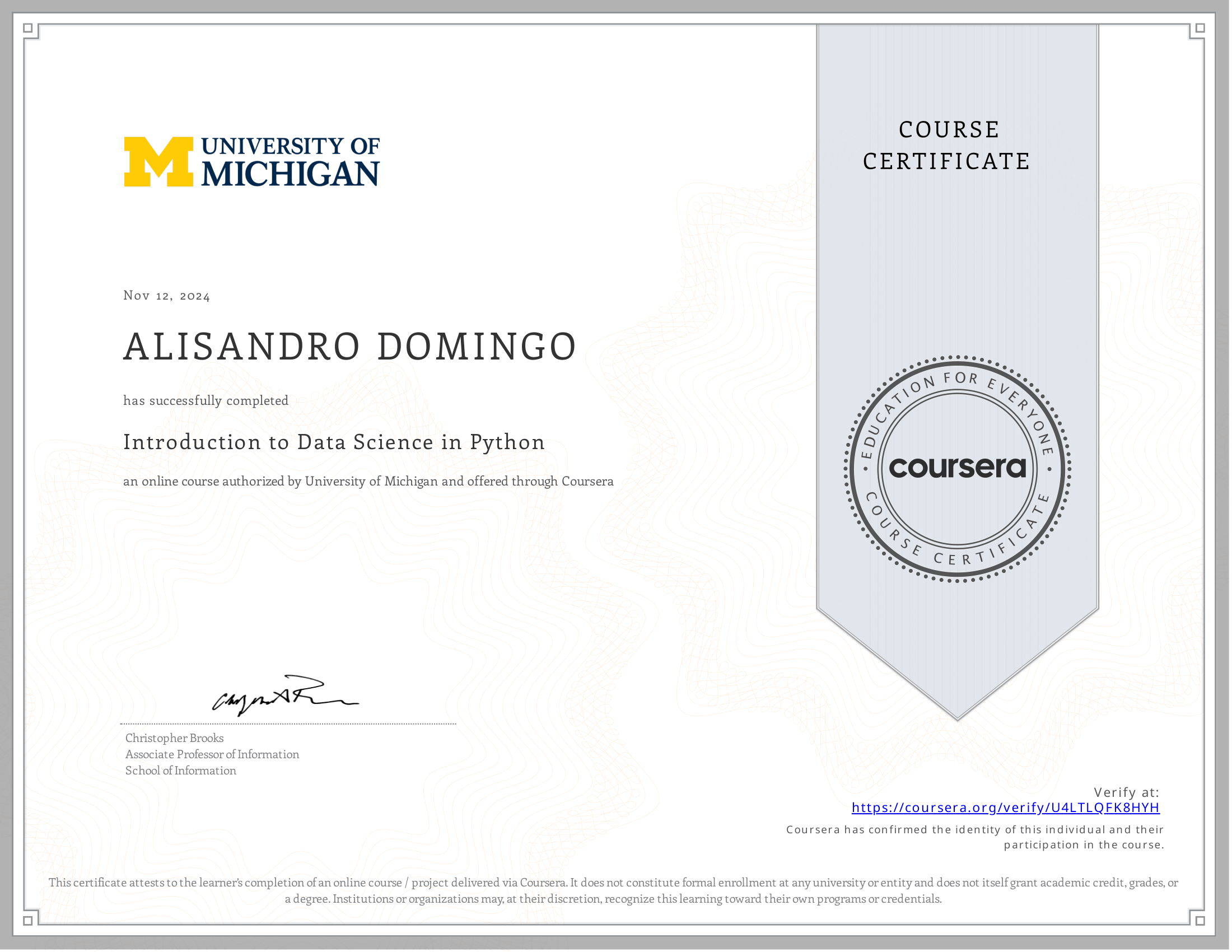 Introduction to Data Science in Python